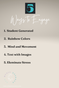 a list of five engaging ways that help students to learn music notes