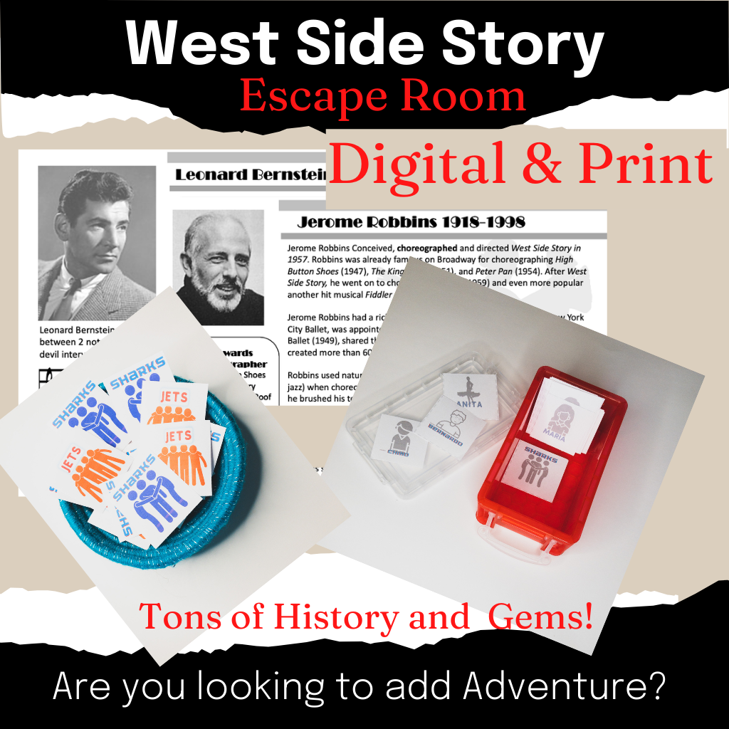 A teachers pay teachers cover for teaching West Side Story in digital and print. 