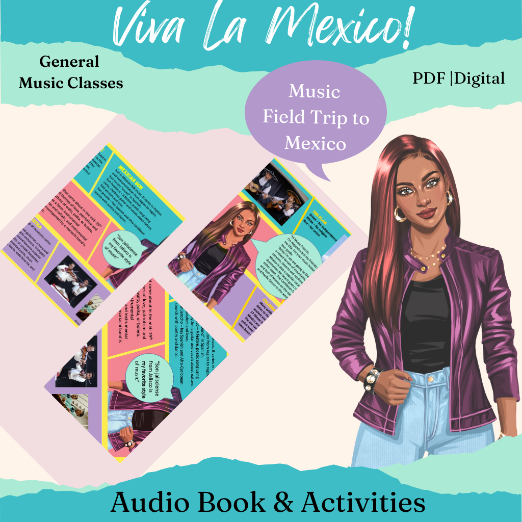 General music lesson plan with narrated google slides to share music from Mexico