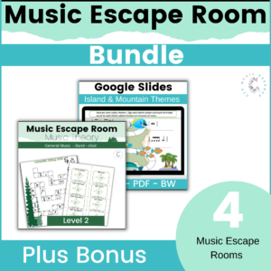 music escape room for the classroom TPT product