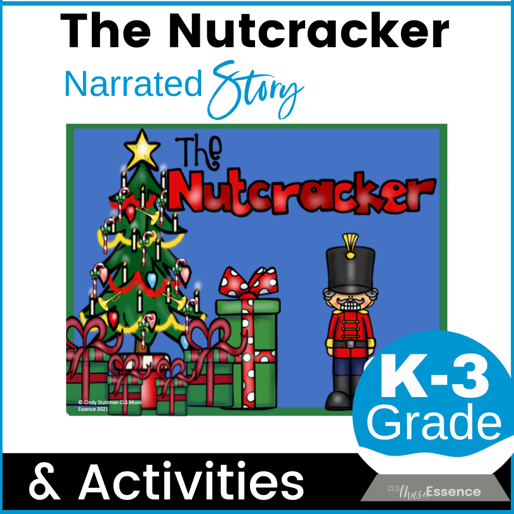 Christmas scene for The Nutcracker story and activities to teach k-3 in the music classroom.