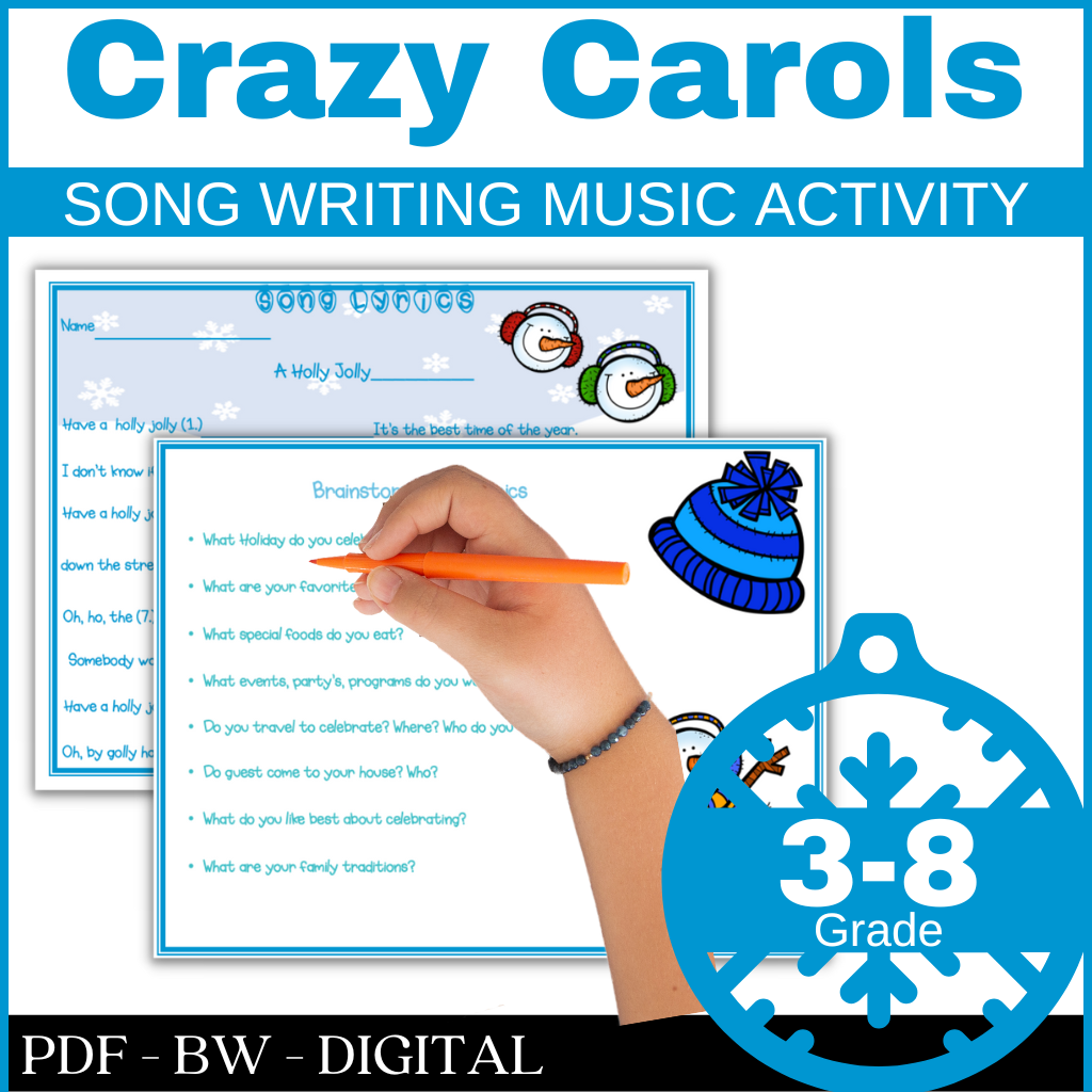 A music teaching activity for Christmas carol writing