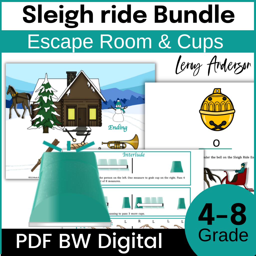 A bundle of winter music activities for sleigh ride.