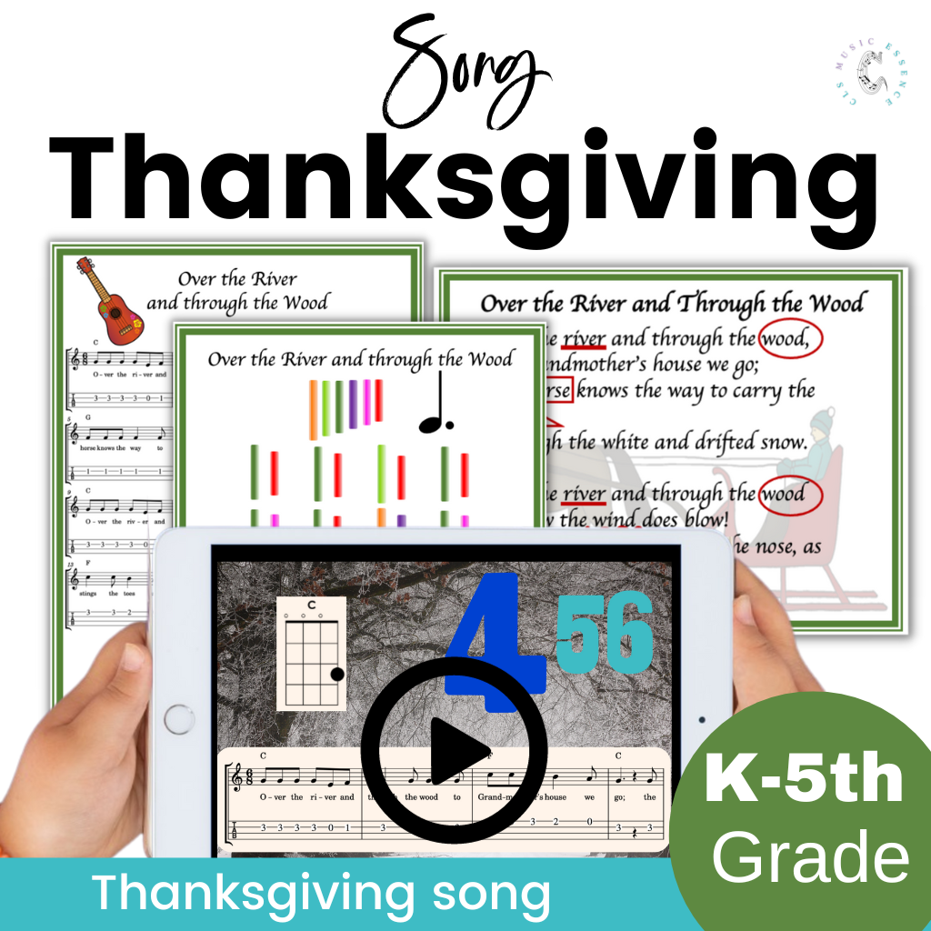 Thanksgiving song for elementary students. A Thanksgiving music lesson plan.