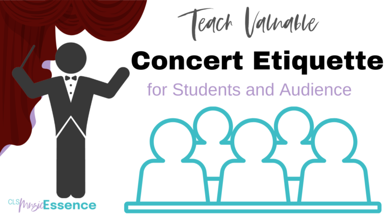 Teach valuable concert etiquette for students and audience