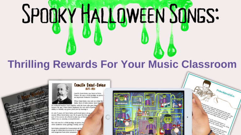 Spooky Halloween songs Danse Macabre and the rock instrumental Frankenstein.