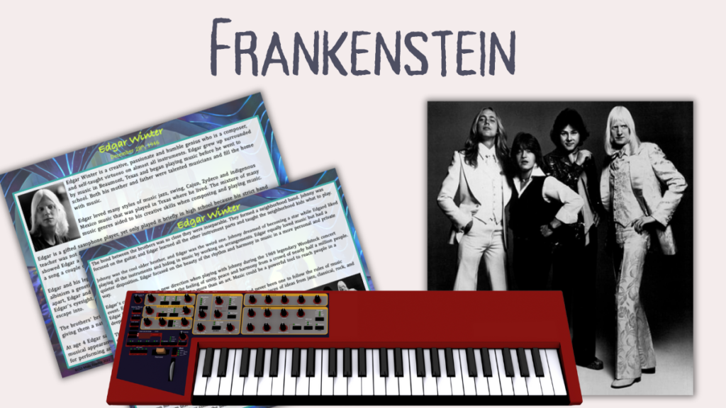 Synthesizer musical instrument used  by Edgar Winter who composed the song Frankenstein. 